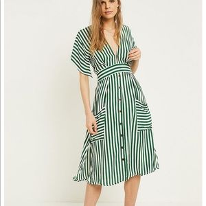 Faithful the Brand Milan green midi dress
